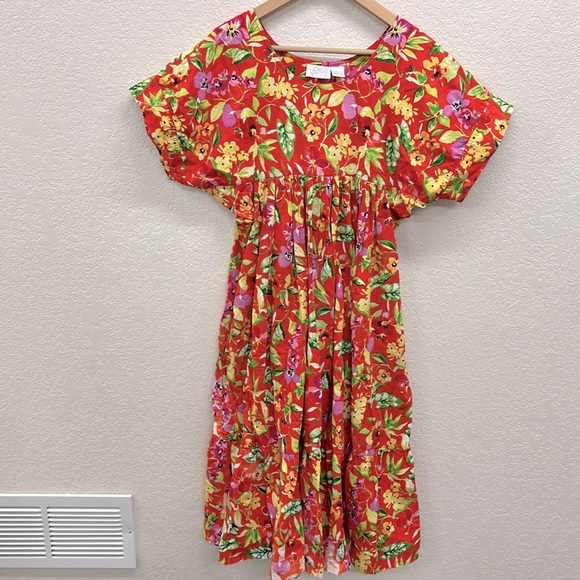 Go Softly Bright Colored Floral Porch Dress M - Picture 1 of 7